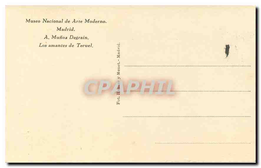 CPM Museo Nacional de Arte Moderno Madrid  — Verso