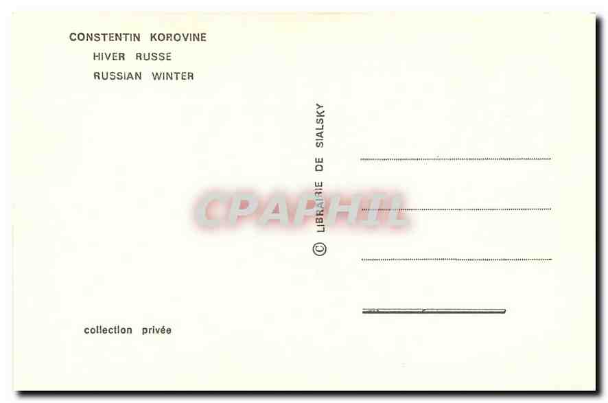 CPM Constentin Korovine Hiver Russe Russie Russia — Rückseite
