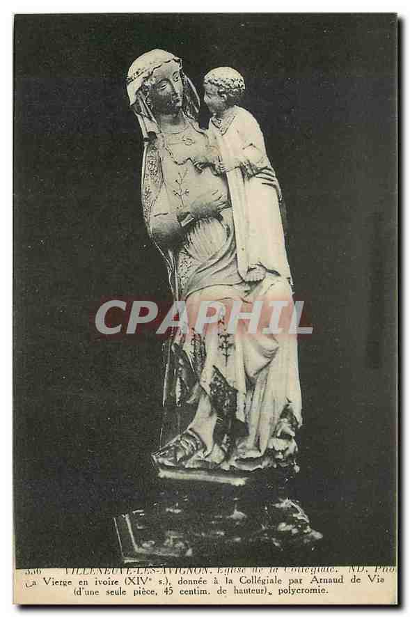 CPA Villeneuve les Avignon La Vierge  en ivoire