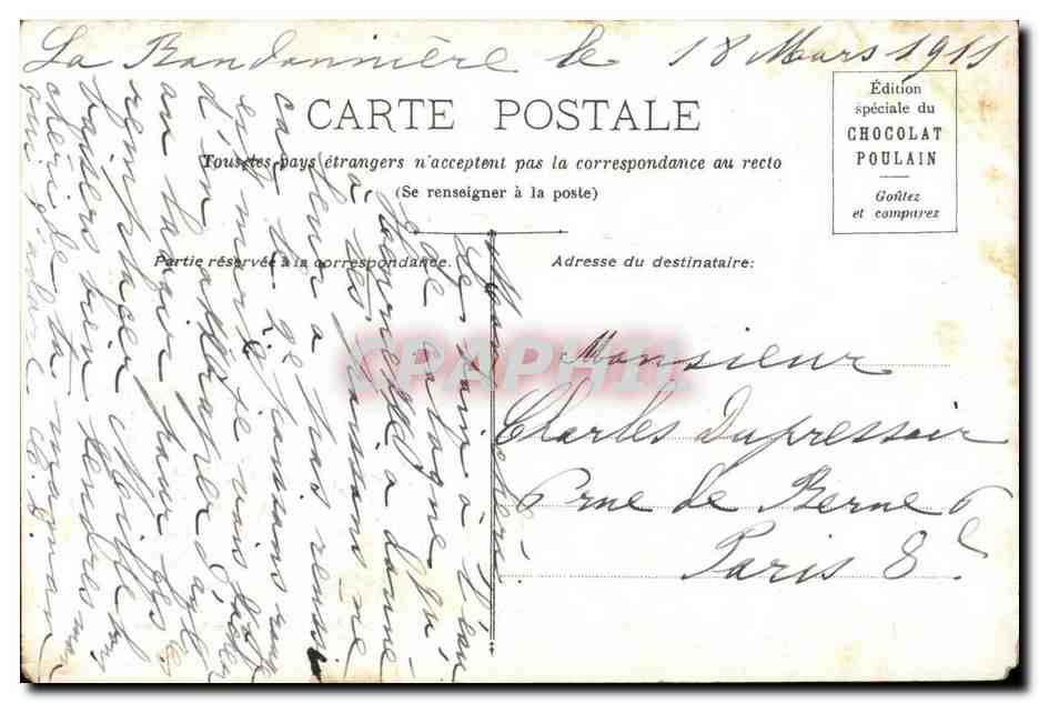CPA Fantaisie Vieil homme Type de montagne Puy de Dome — Rückseite