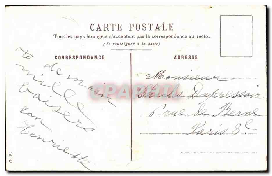 CPA Fantaisie Fleurs Amitie sincere — Verso