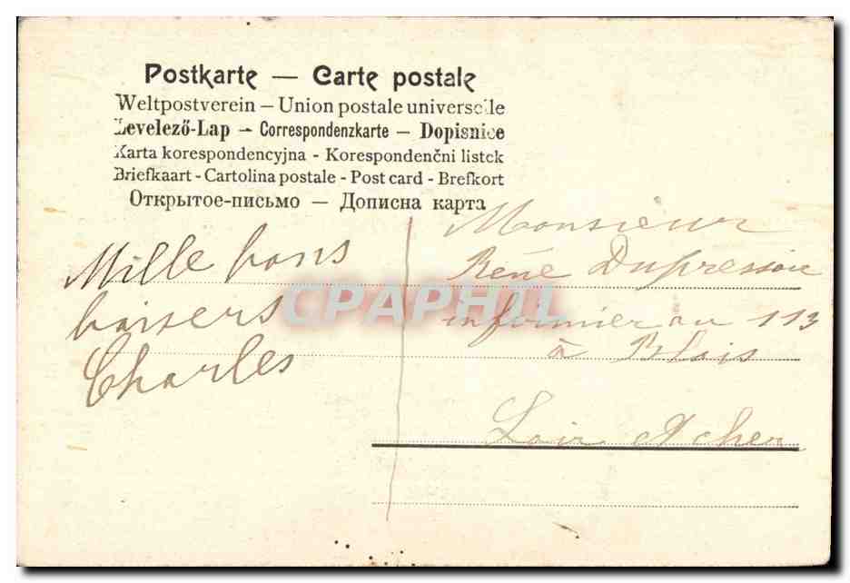 CPA Fantaisie Enfant et papillon (butterfly) — Verso