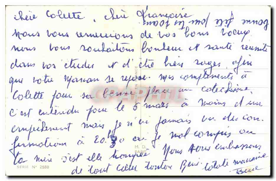 CPA Fantaisie Bonne annee (chien dog) — Verso