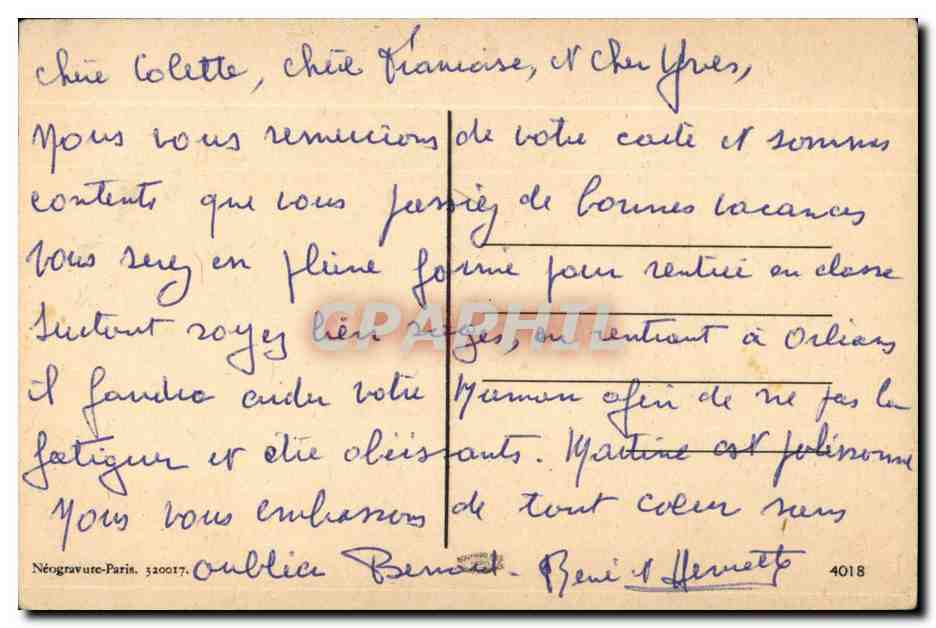CPA Fantaisie Enfant et pigeons — Rückseite