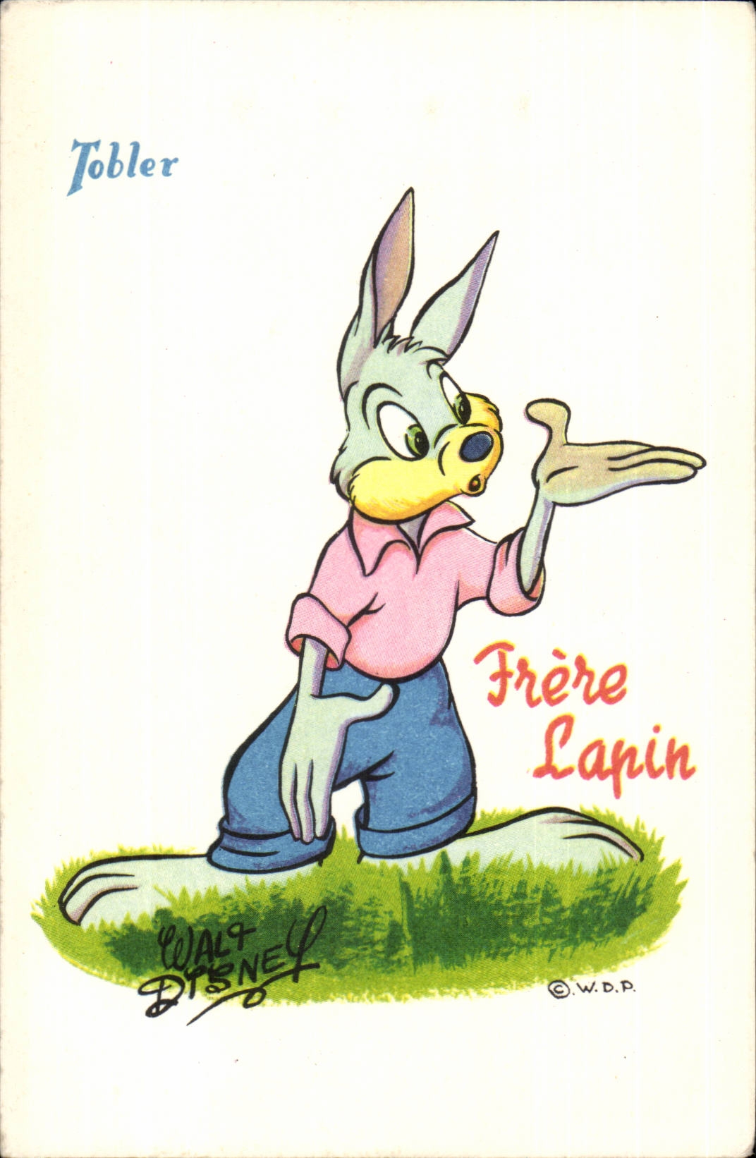 CPA Fantaisie Tobler Frere Lapin (rabbit) Walt Disney
