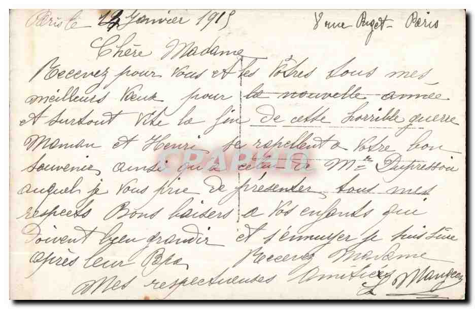 CPA Fantaisie Enfant  — Verso