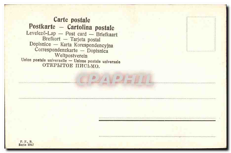 CPA Fantaisie Enfant et cigogne  — Rückseite