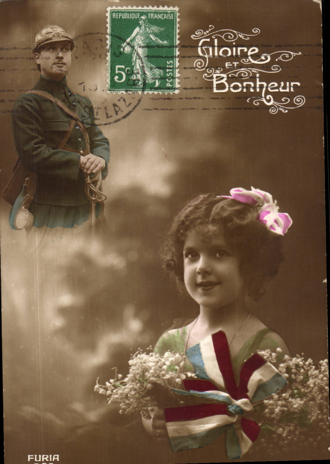 CPA Fantaisie Gloire bonheur (militaria)