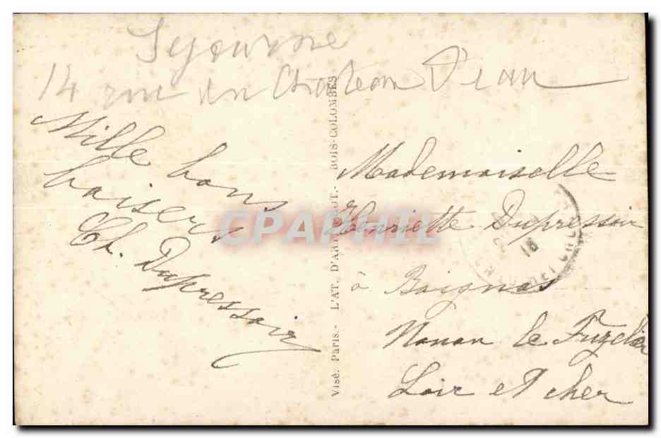 CPA Fantaisie Gloire bonheur (militaria) — Rückseite