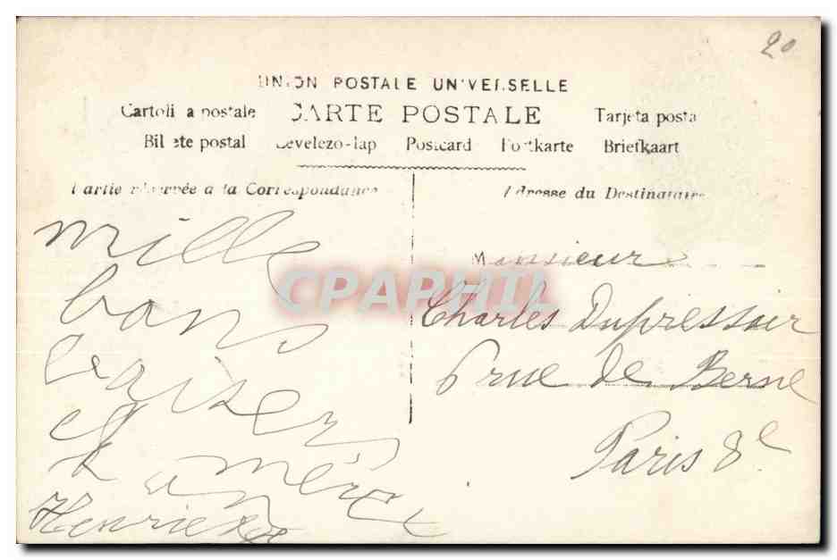 CPA Fantaisie Enfant Joyeuses Paques — Verso