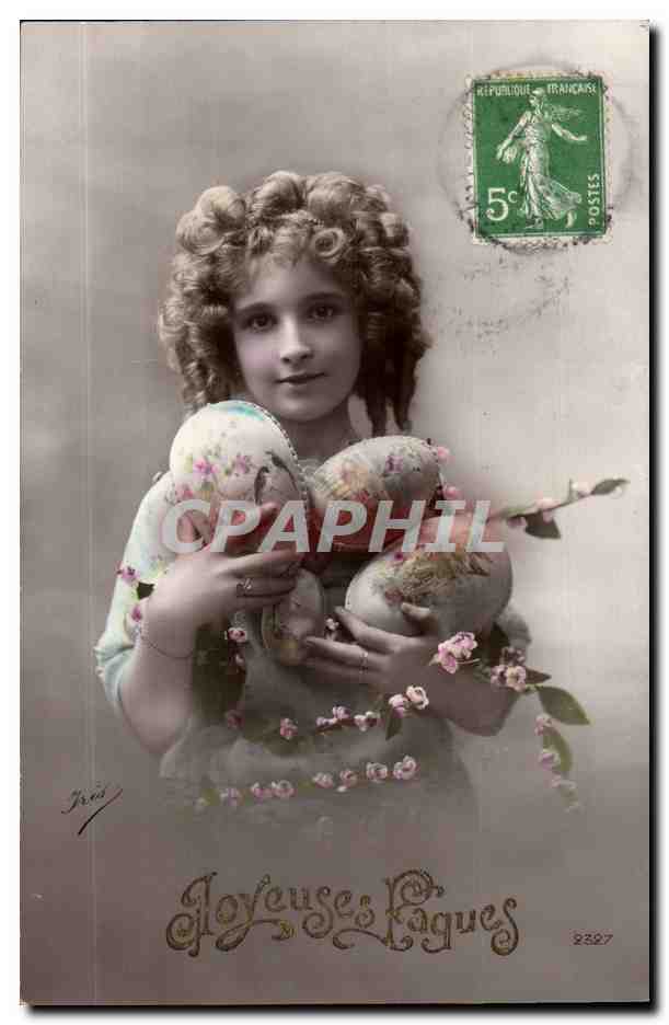 CPA Fantaisie Enfant Joyeuses Paques