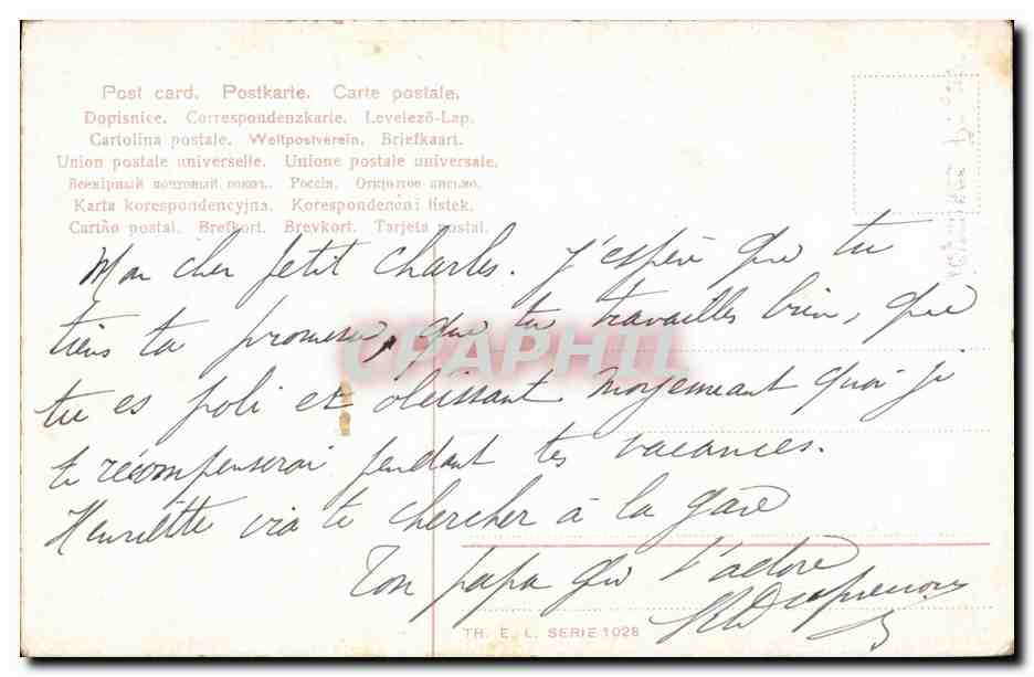 CPA Fantaisie Poussins Joyeuses Paques — Rückseite