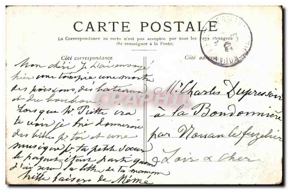 Paris CPA Eglise Saint Etienne du Mont — Rückseite