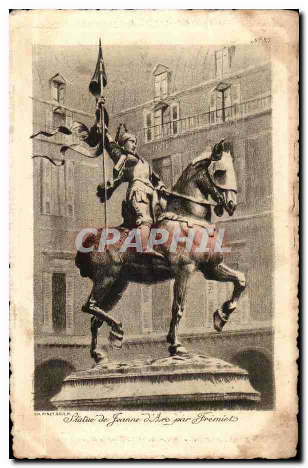 Paris CPA Statue de Jeanne d'arc par Fremiet
