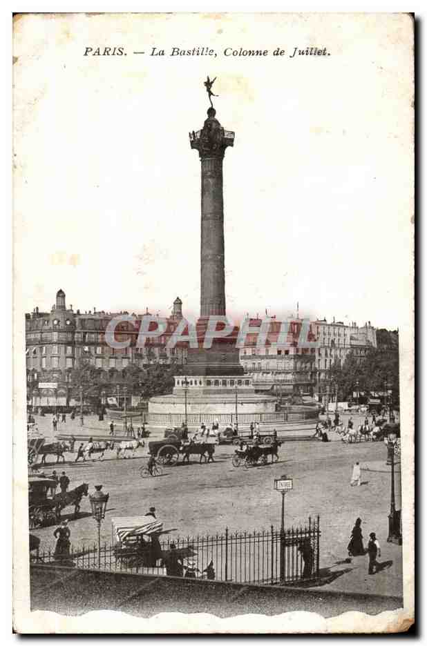 Paris CPA La Bastille Colonne de Juillet