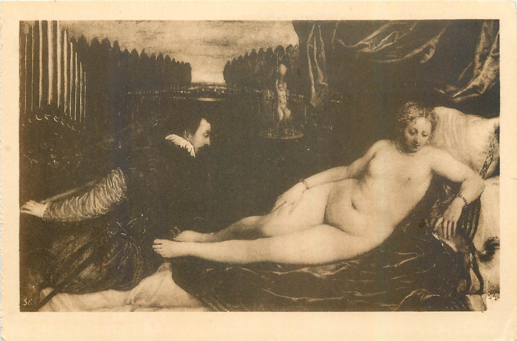 CPA Museo de Prado Venus recreandose con la Musica Tiziano 