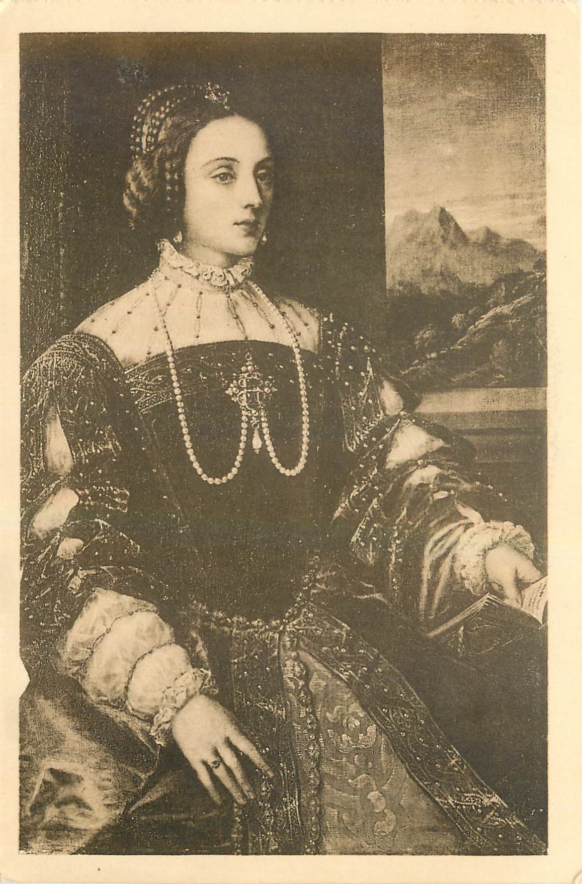 CPA Museo de Prado la Emperatrix dona Isabel de Portugal Tiziano 