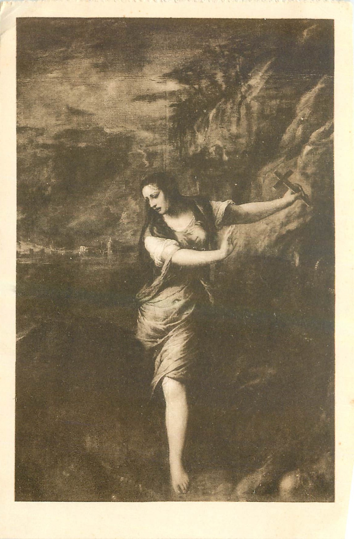 CPA Museo de Prado Santa Margarita Tiziano 