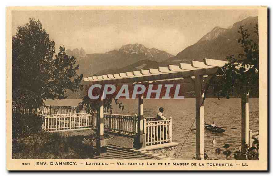 Env. d'Annecy - Lathuile - Vue sur le lac et le massif de la Tournette — LL n°343