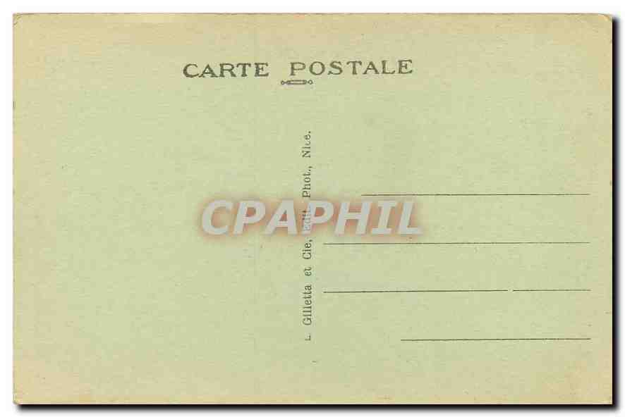 CPA Salle Charles Albert Souvenirs de Notre Dame de Laghet  — Back