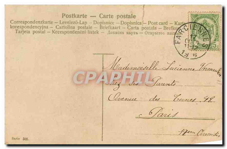 CPA Femme Enfant — Rückseite