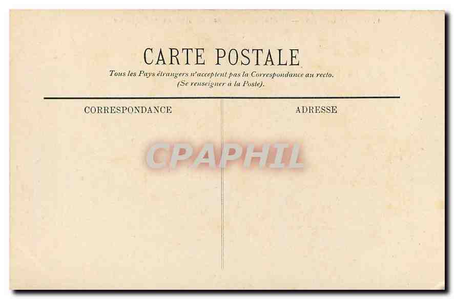 CPA Lourdes Defile des Voitures de Malades vers la Sortie  — Verso