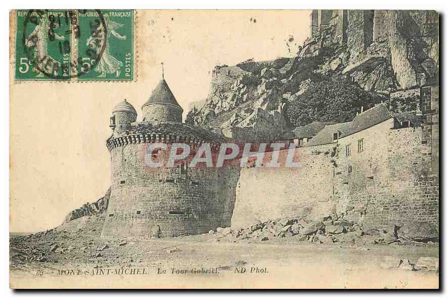 CPA Mont Saint Michel La Tour Gabriel 