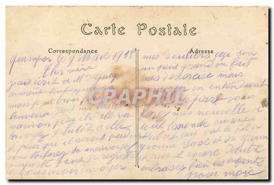 Ile de Batz — Coup de mer à Toul ar Sarpent (Trou du Serpent) — ND. P. (éditeur) — Rückseite