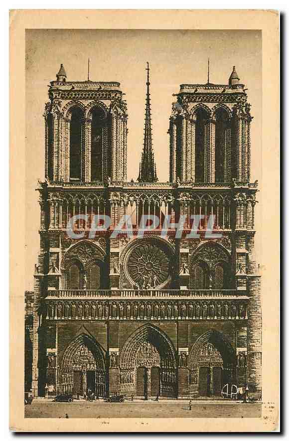 CPA Paris Notre Dame La Facade 