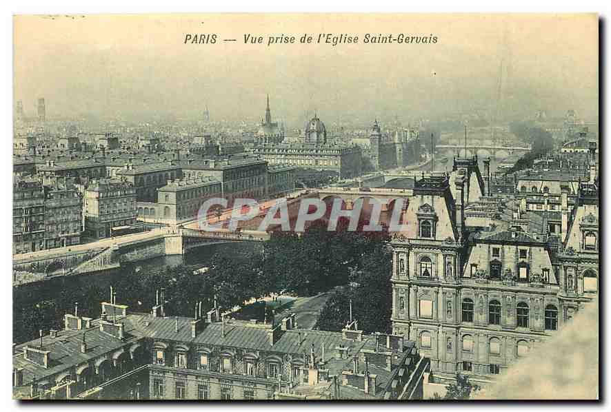 CPA Paris Vue prise de l'Eglise Saint Gervais 