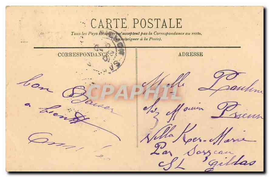 CPA Dieppe Le Vieux Chateau  — Rückseite
