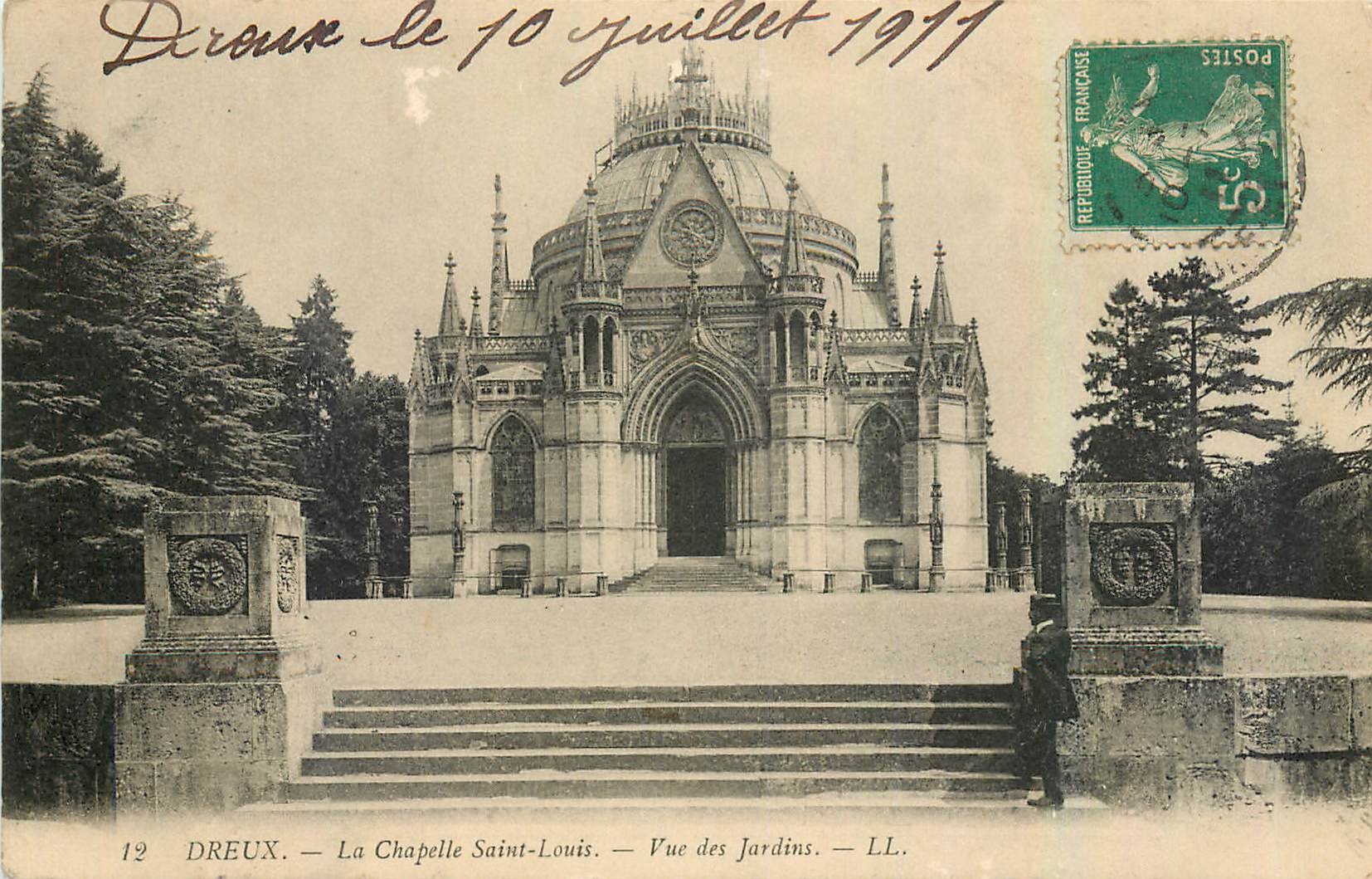 Dreux — La Chapelle Saint-Louis — Vue des Jardins — LL. — n°12