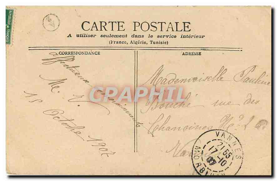 CPA Versailles Le Parc et le moulin  — Verso