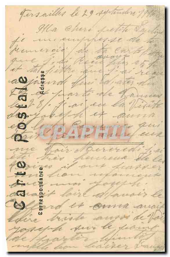 CPA Parc de Versailles Bassin d'Apollon  — Verso