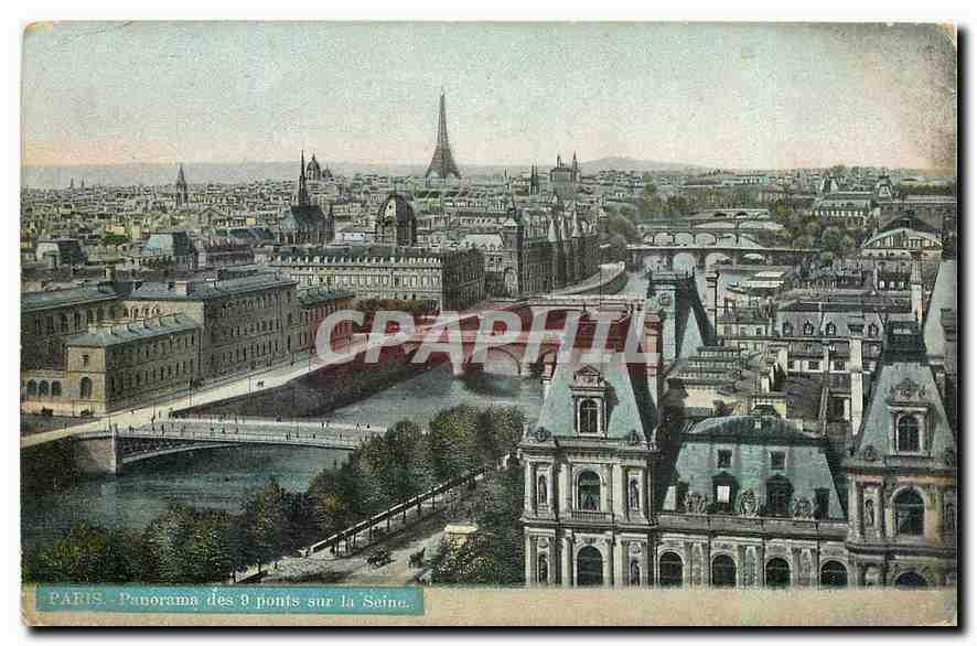 CPA Paris Panorama sur la Seine 