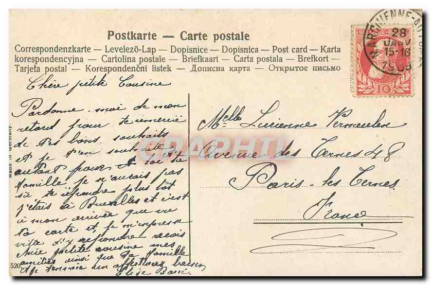 CPA Enfants — Rückseite