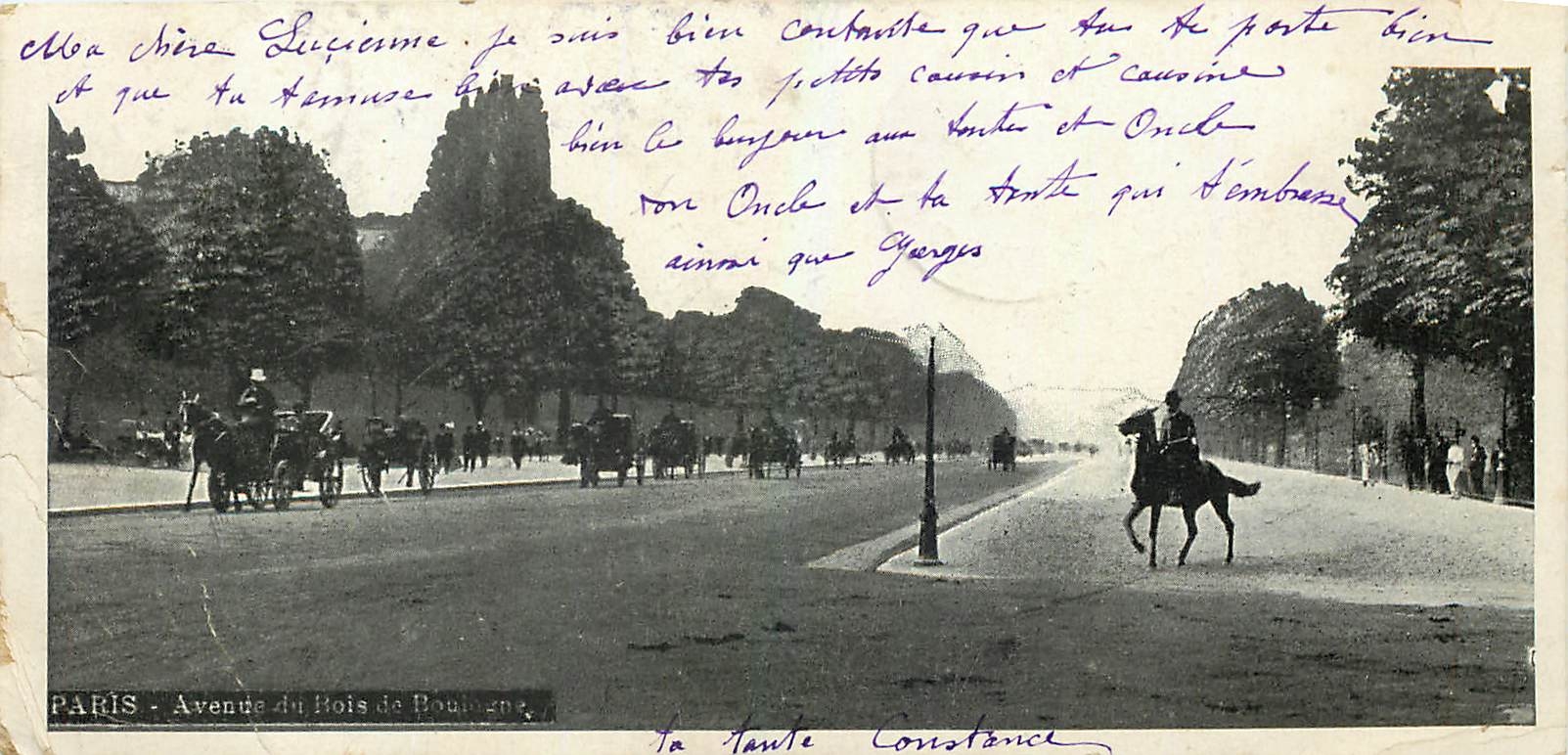 CPA Paris Avenue du Bois de Boulogne 