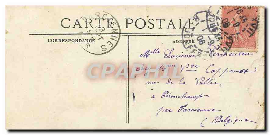 CPA Paris Avenue du Bois de Boulogne  — Verso