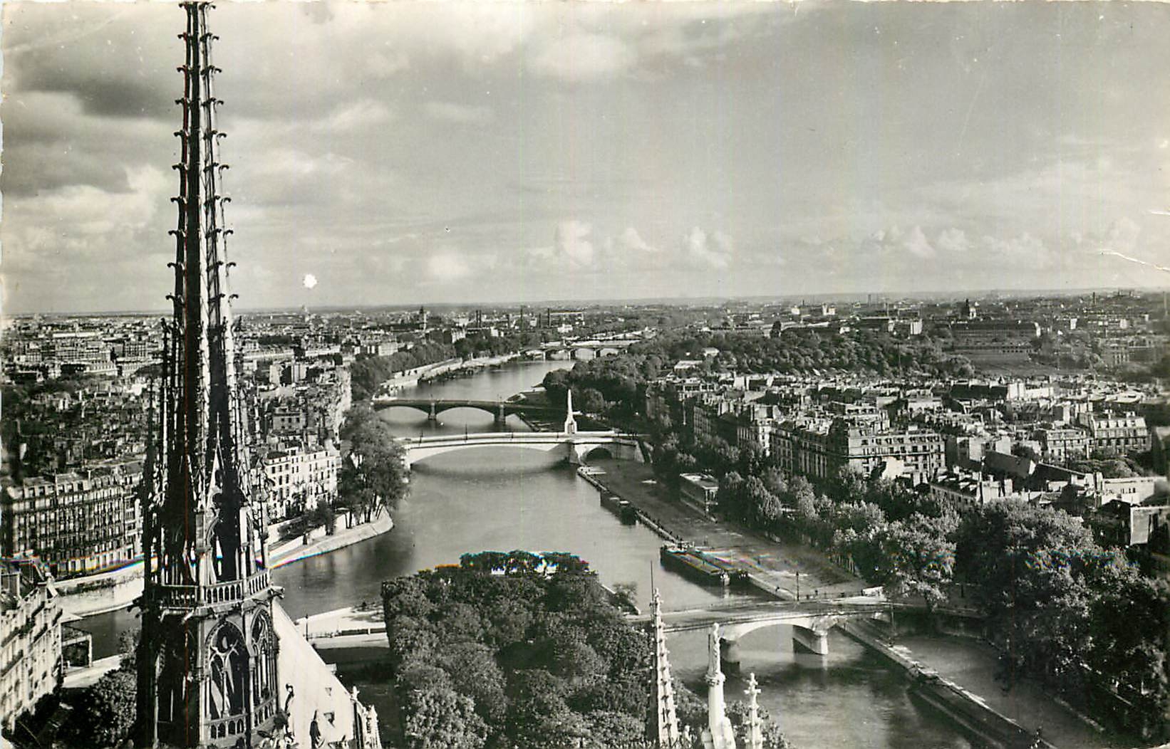 CPA Paris vu d'en haut Panorama sur la Seine 