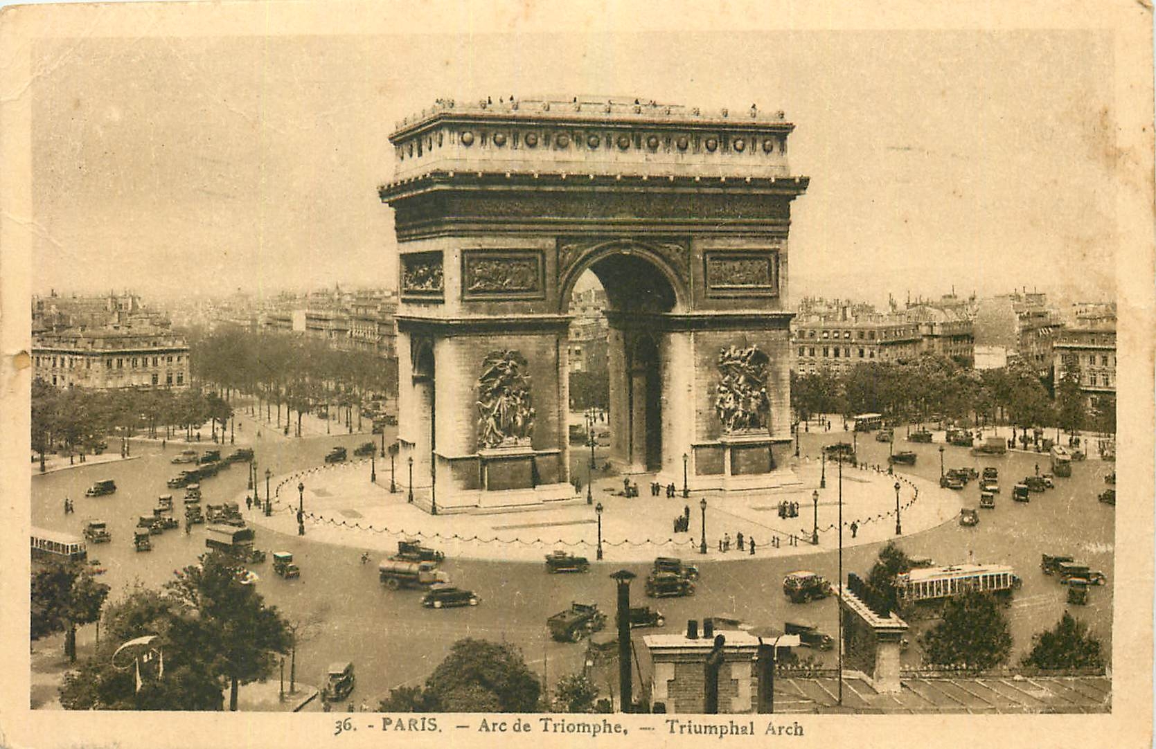 CPA Paris Arc de Triomphe 