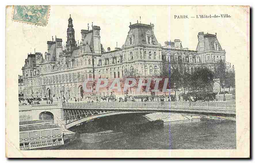 CPA Paris l'Hotel de Ville 