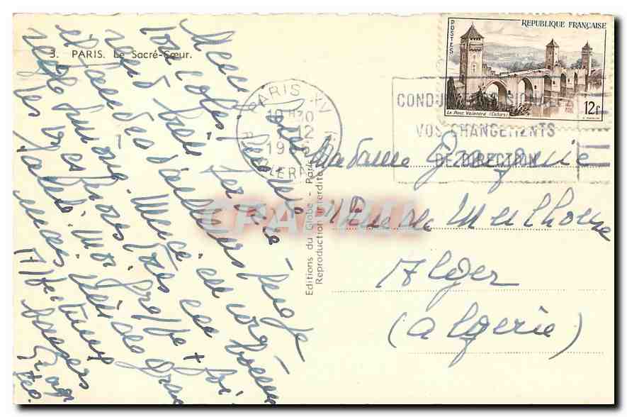 CPA Paris Le Sacre Coeur  — Rückseite
