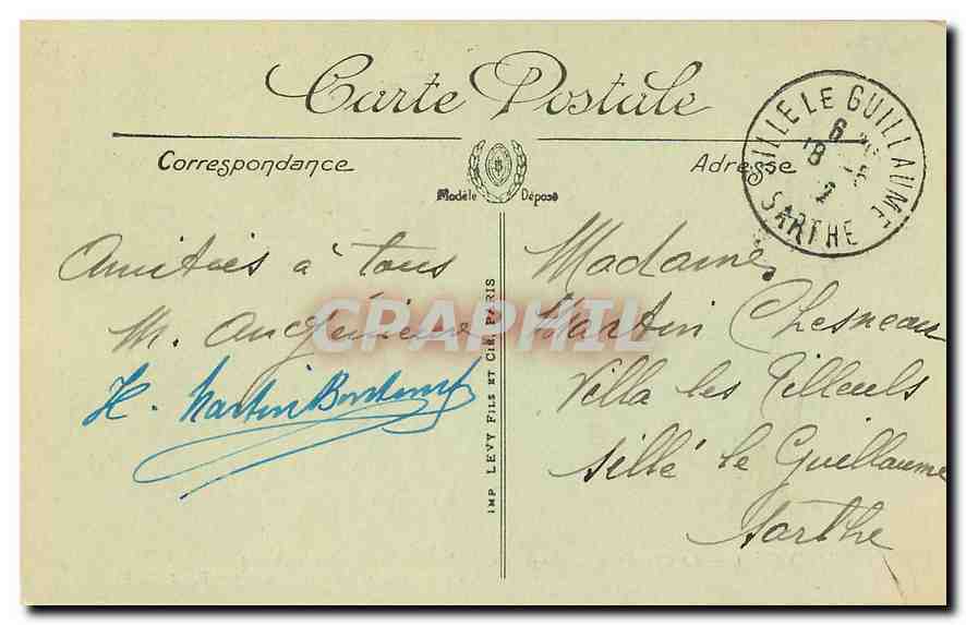 CPA Paris La Chambre des deputes facade donnant sur le Quai d'Orsay  — Rückseite
