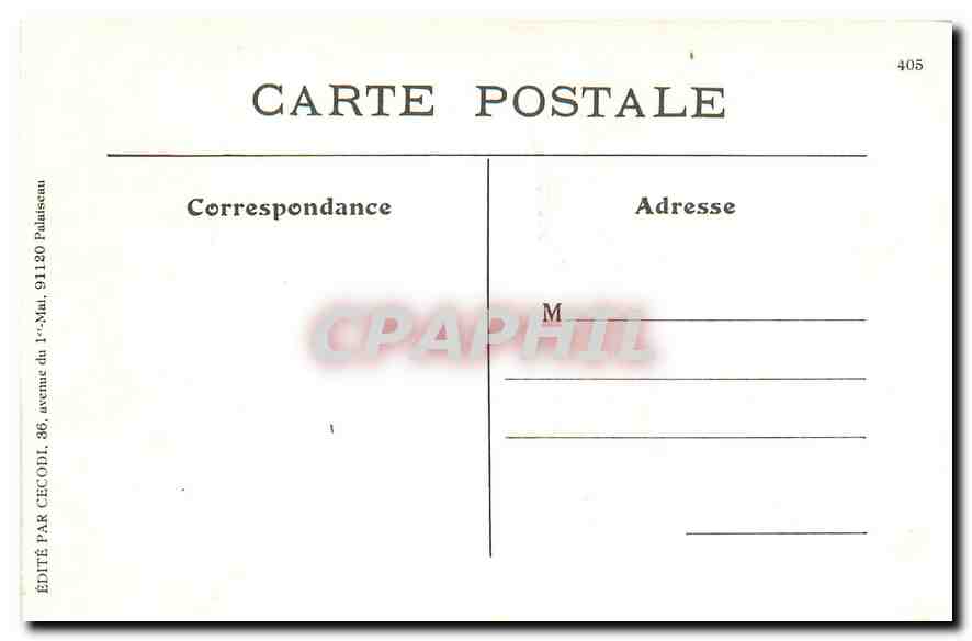 REPRO Scenes Parisiennes Agent reglant la circulation des voitures et des pietons  — Rückseite