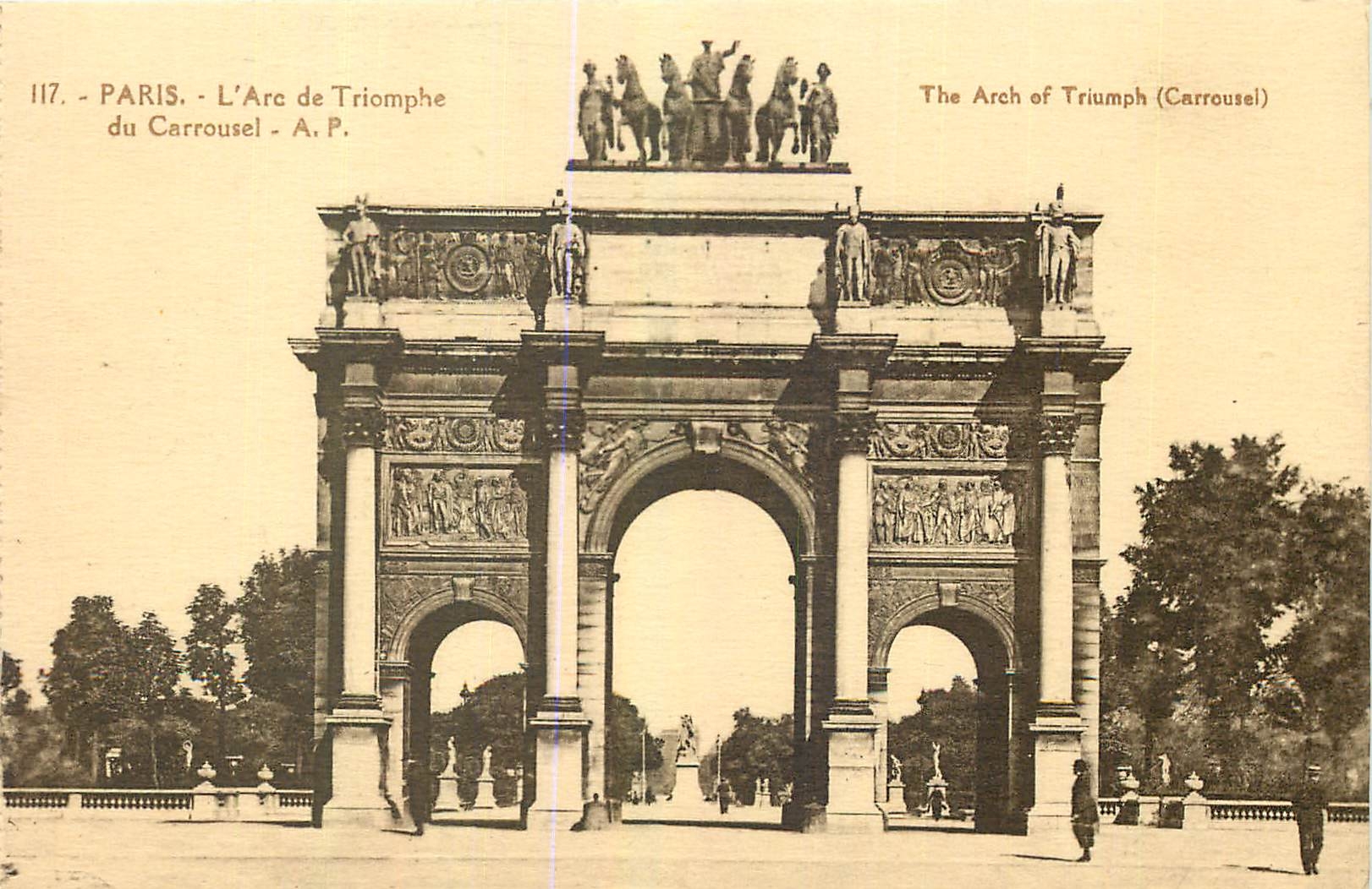 CPA Paris l'Arc de Triomphe du Carrousel 