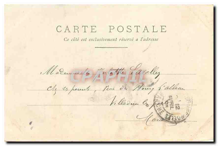 CPA Paris Sacre Coeur de Montmartre  — Rückseite