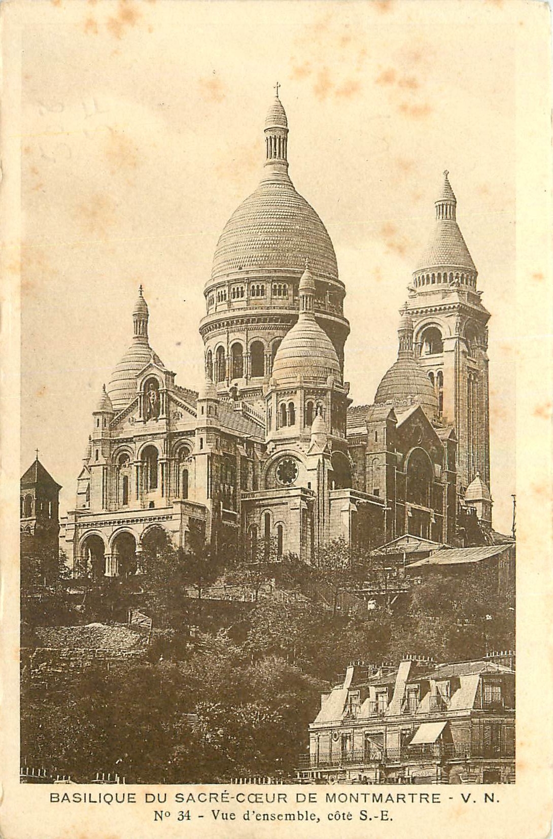 CPA Basilique du Scare Coeur de Montmartre Vue d'ensemble 