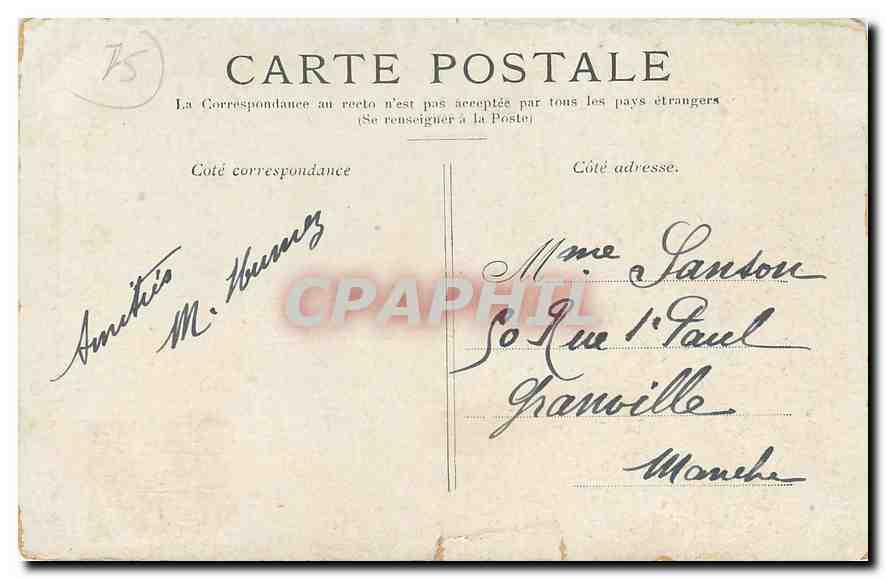 CPA Paris La Bastille Colonne de Juillet  — Rückseite