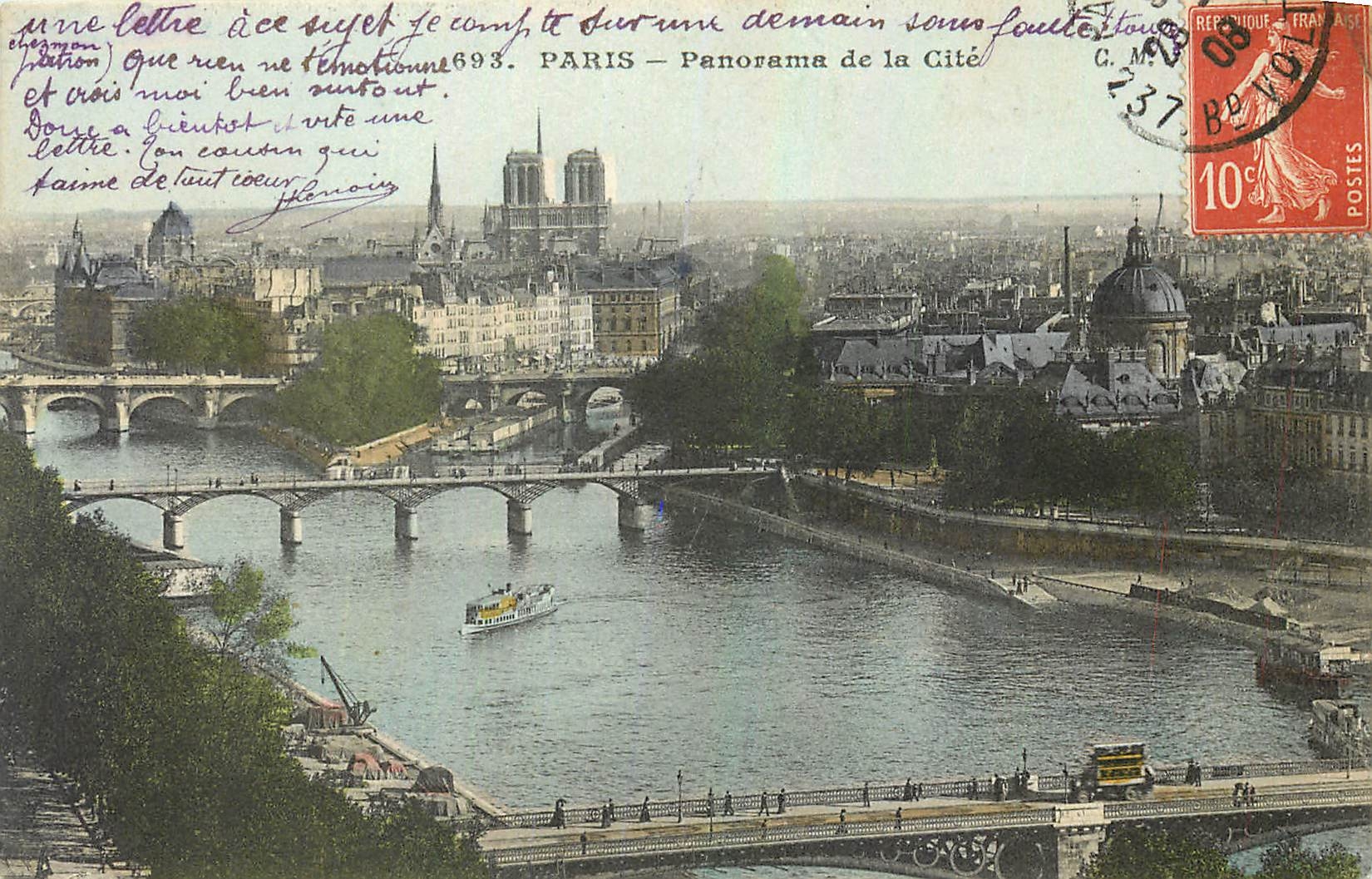 CPA Paris Panorama de la Cite 