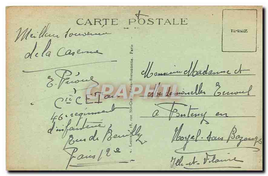 CPA Paris Panorama pris de Notre Dame  — Verso